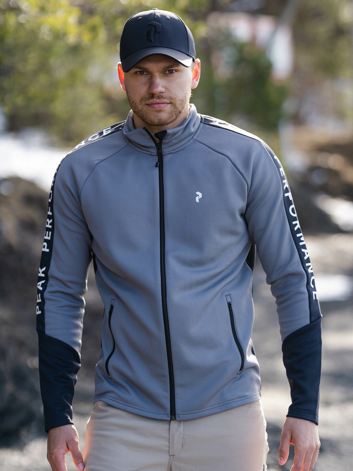 Peak Performance Rider Mid Zip Jacket Grå