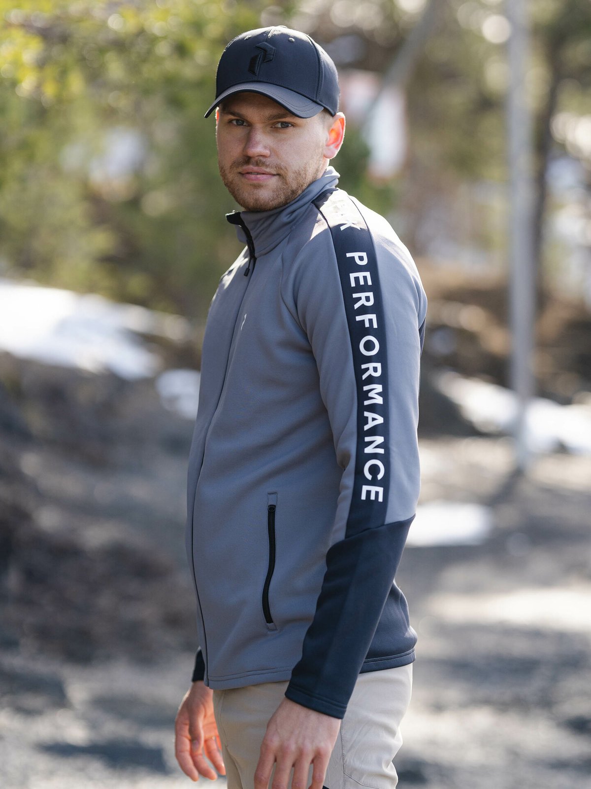 Peak Performance Rider Mid Zip Jacket Grå