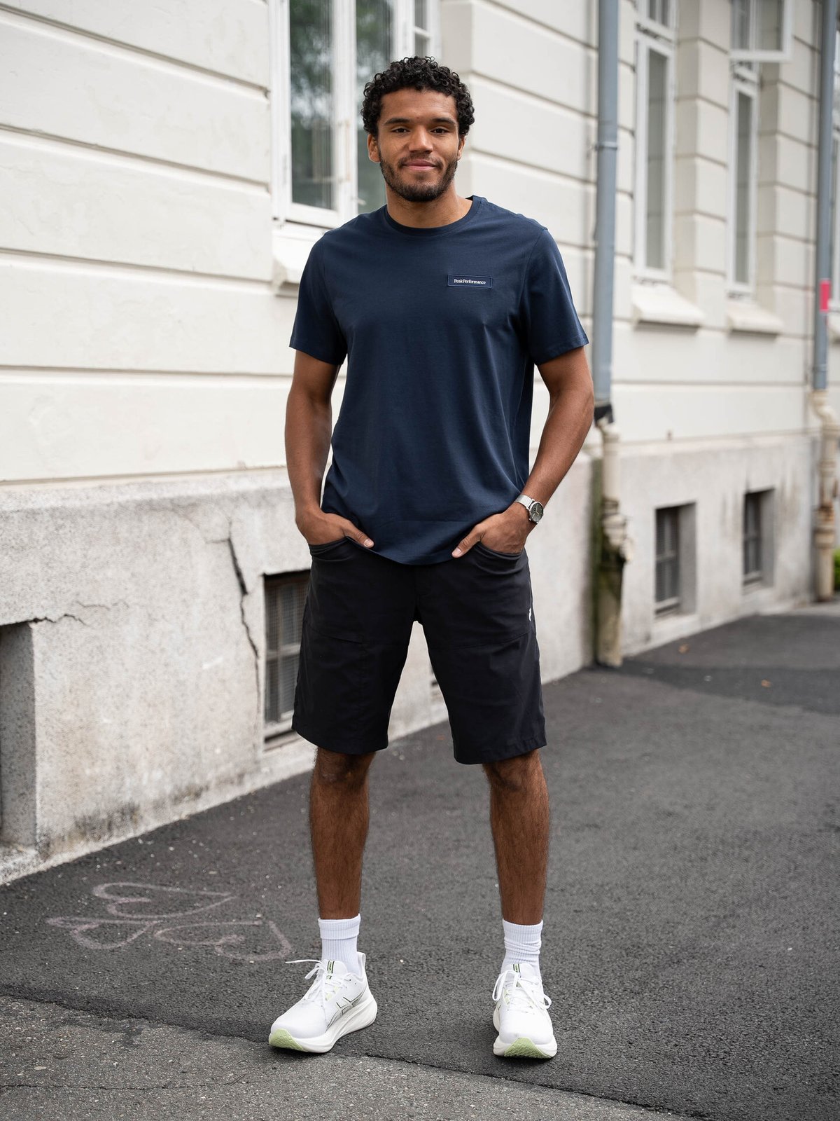 Peak Performance Logo Tee Blue Shadow