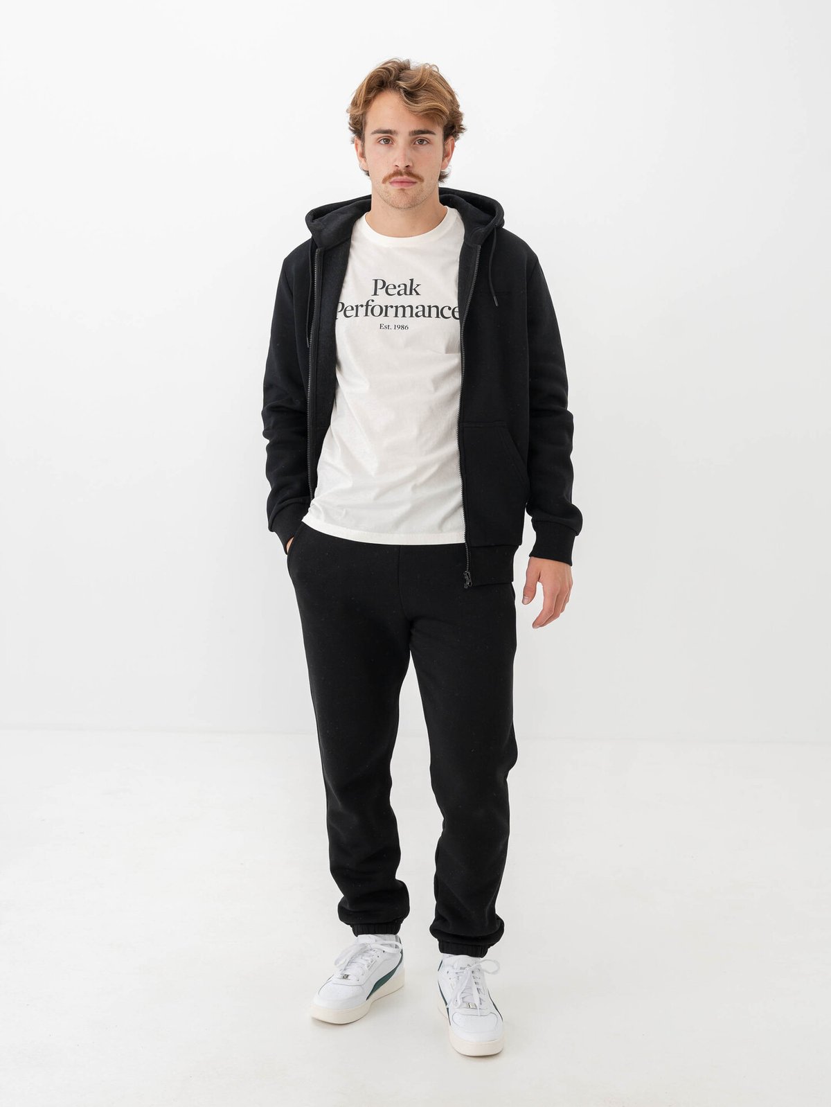 Peak Performance Original Small Logo Zip Hood Black