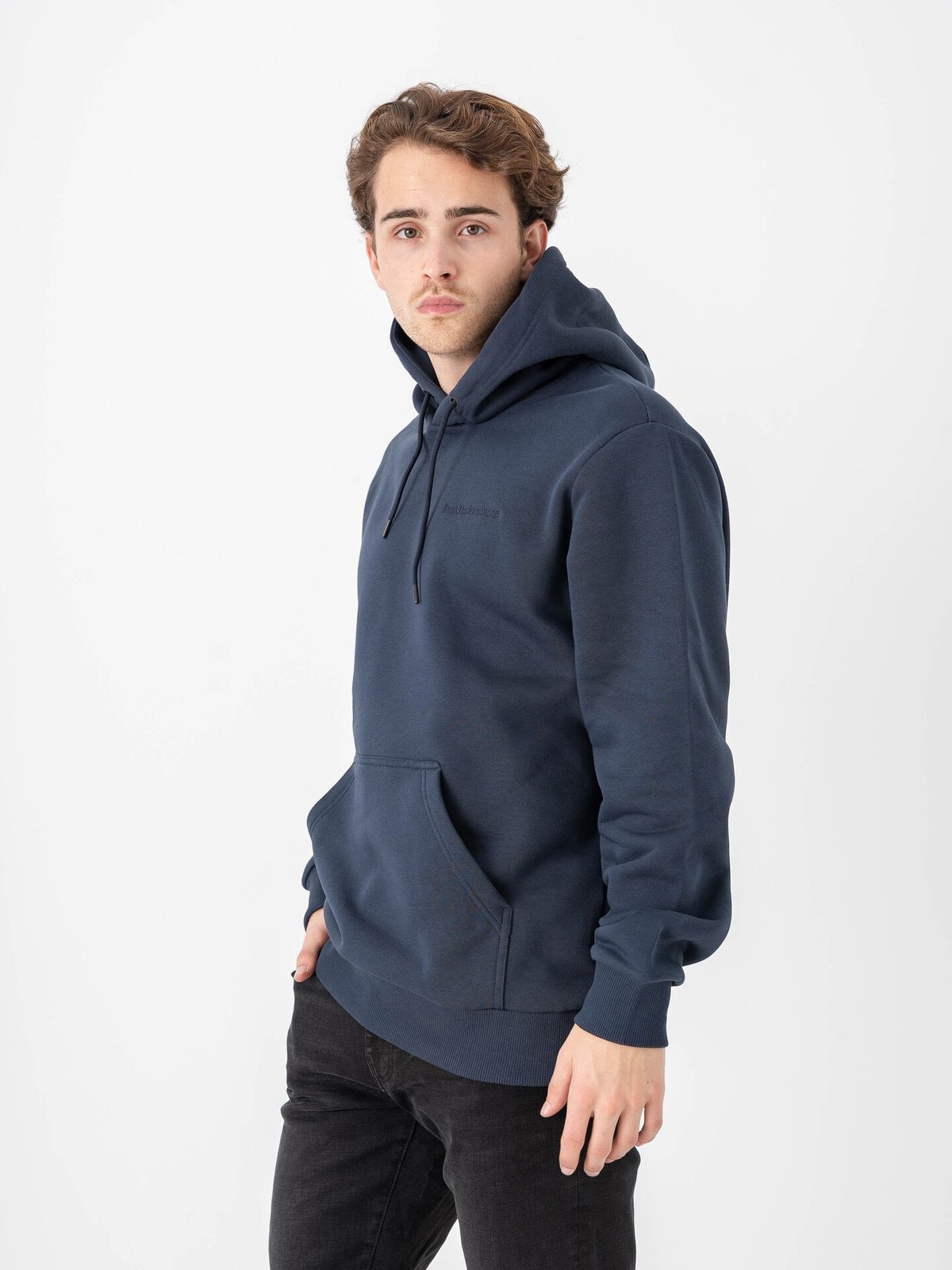 Peak Performance M Original Small Logo Hood Blue Shadow