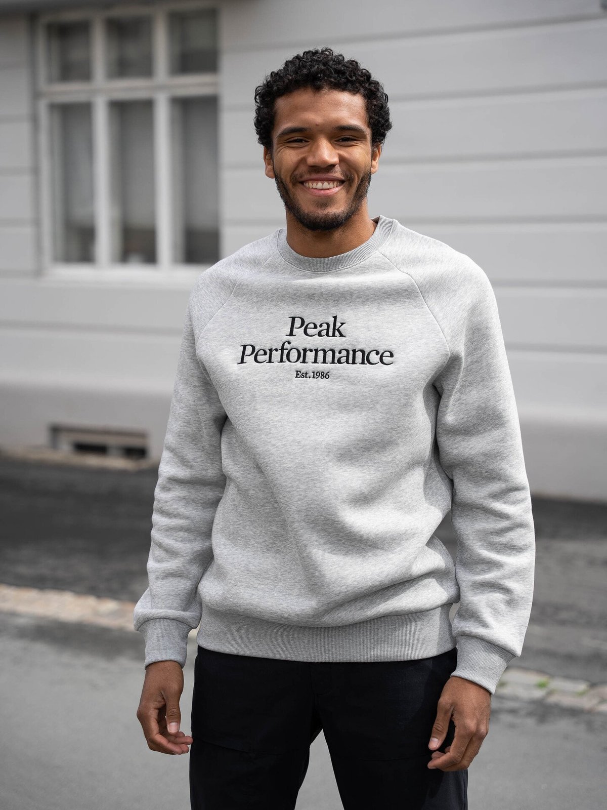 Peak Performance M Original Crew Grey Melange (M03) / Black (050)