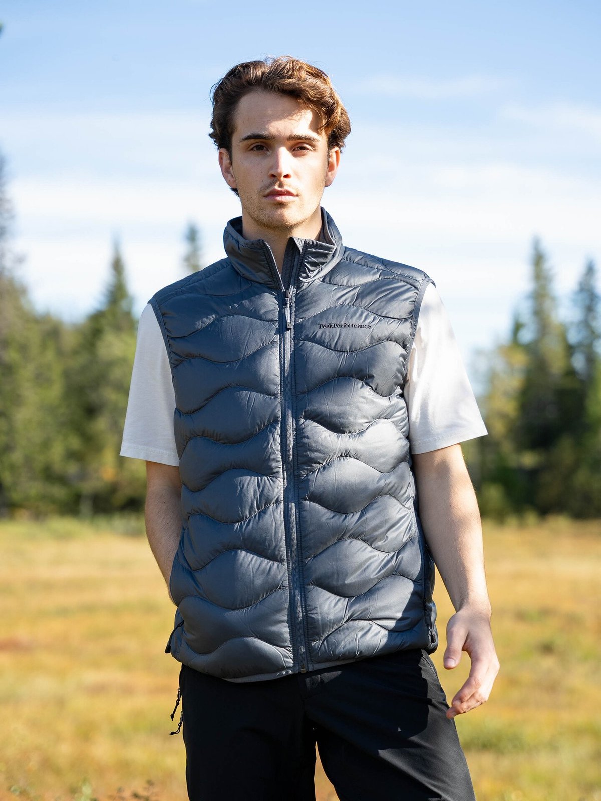 Peak Performance Helium  Down Vest Men MOUNTAIN MIST