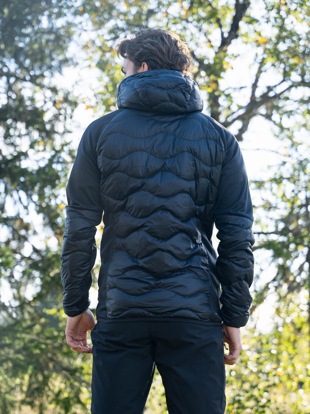 Peak Performance Helium Down Hybrid Hood Men BLACK