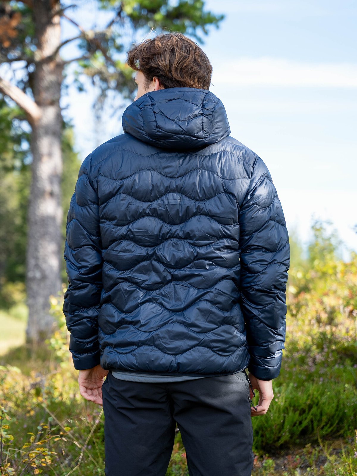 Peak Performance Helium Down Hood Jacket Men BLUE SHADOW
