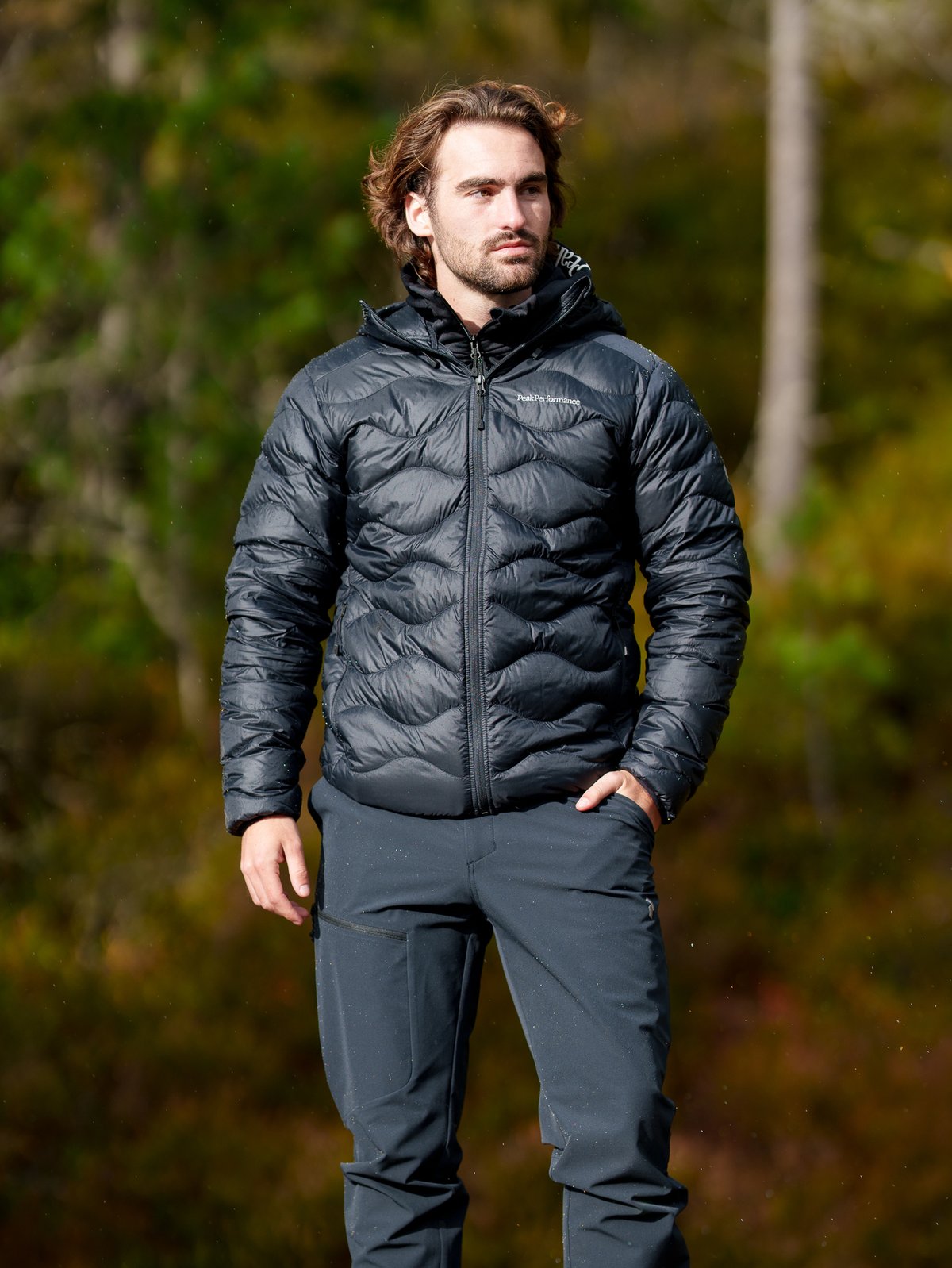 Peak Performance Helium Down Hood Jacket Men BLACK