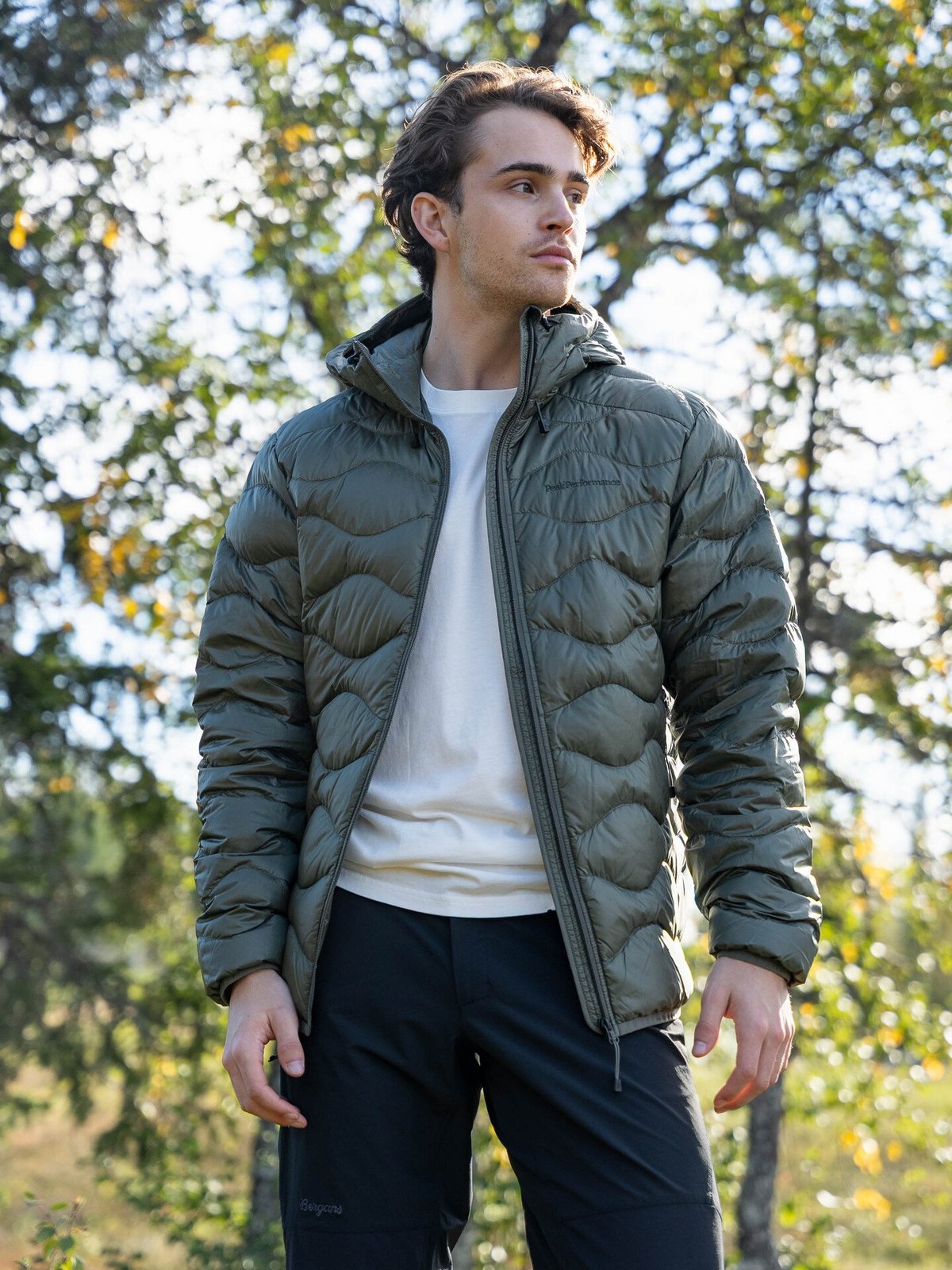 Peak Performance Helium Down Hood Jacket Men PINE NEEDLE