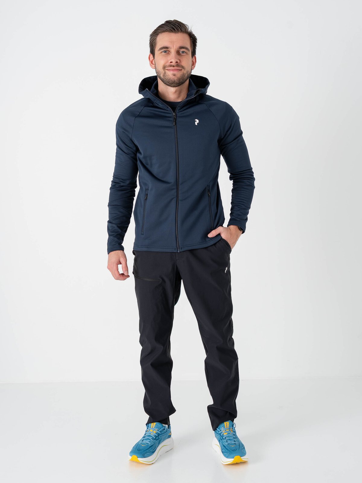 Peak Performance Rider Essentials Zip Hood Blue Shadow