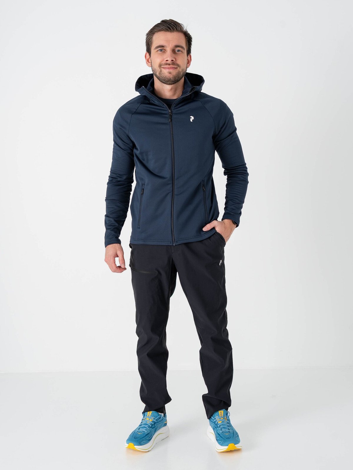 Peak Performance Rider Essentials Zip Hood Blue Shadow