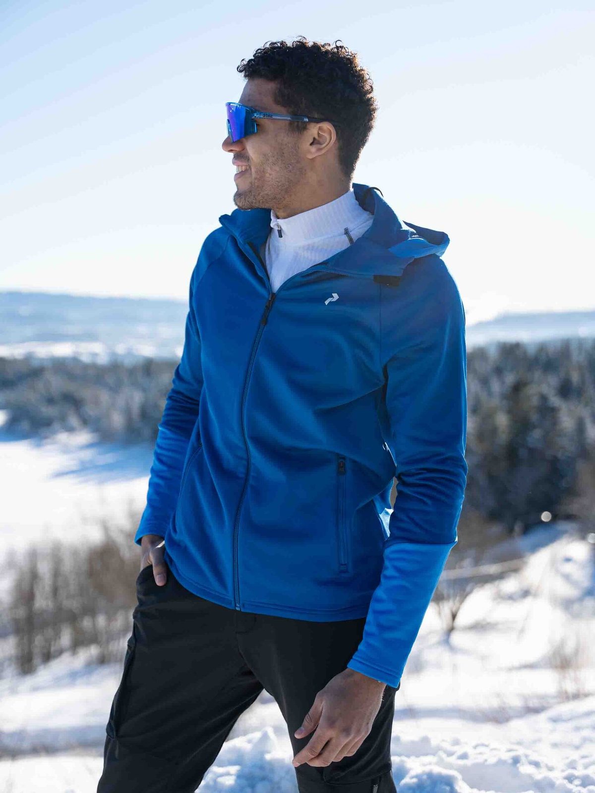Peak Performance Rider Essentials Zip Hood True Blue / Crisp Air Blue