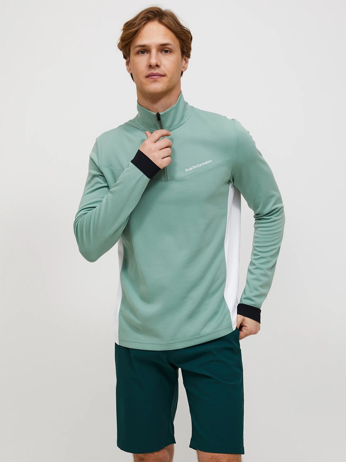 Peak Performance Swift Motion Midlayer Men Green Valley / White