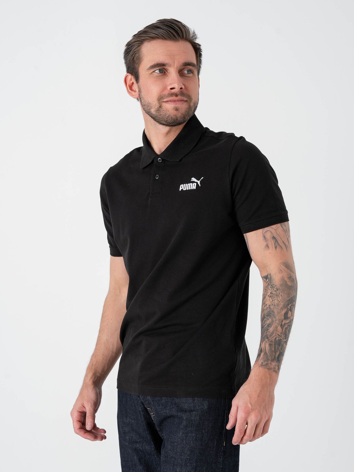 Puma ESS No.1 Logo Pique Polo PUMA Black