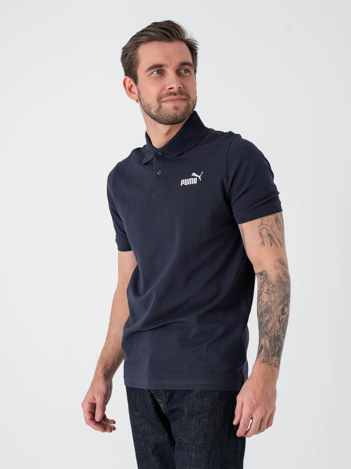 Puma ESS No.1 Logo Pique Polo New navy