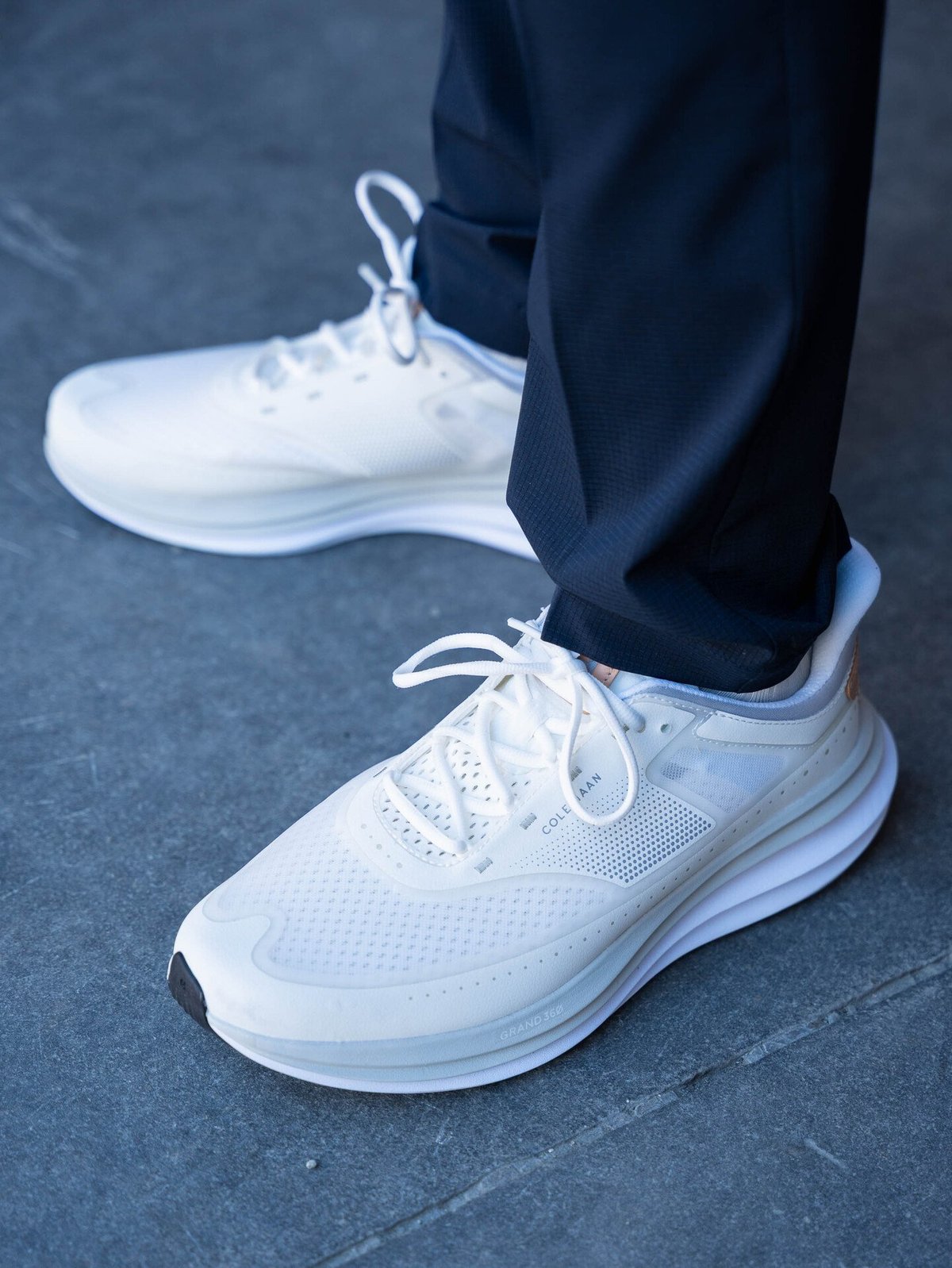 Cole Haan Original Grand Quadstar Running Sneaker Optic White / Nimbus Cloud