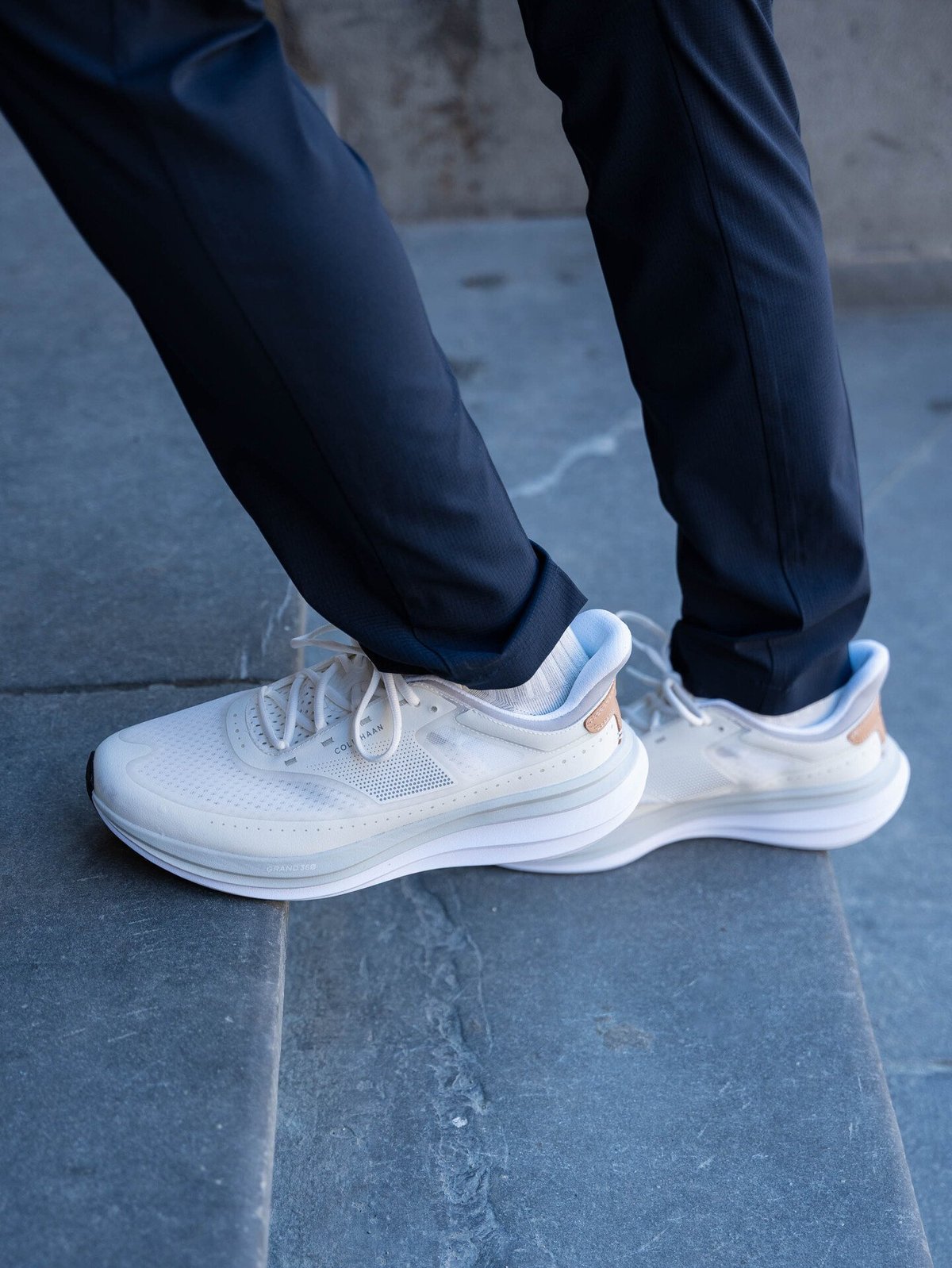Cole Haan Original Grand Quadstar Running Sneaker Optic White / Nimbus Cloud
