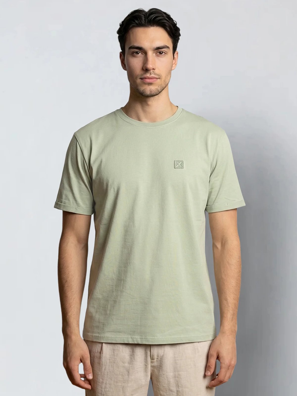 CLEAN CUT COPENHAGEN Basic Organic T-Shirt Desert Sage