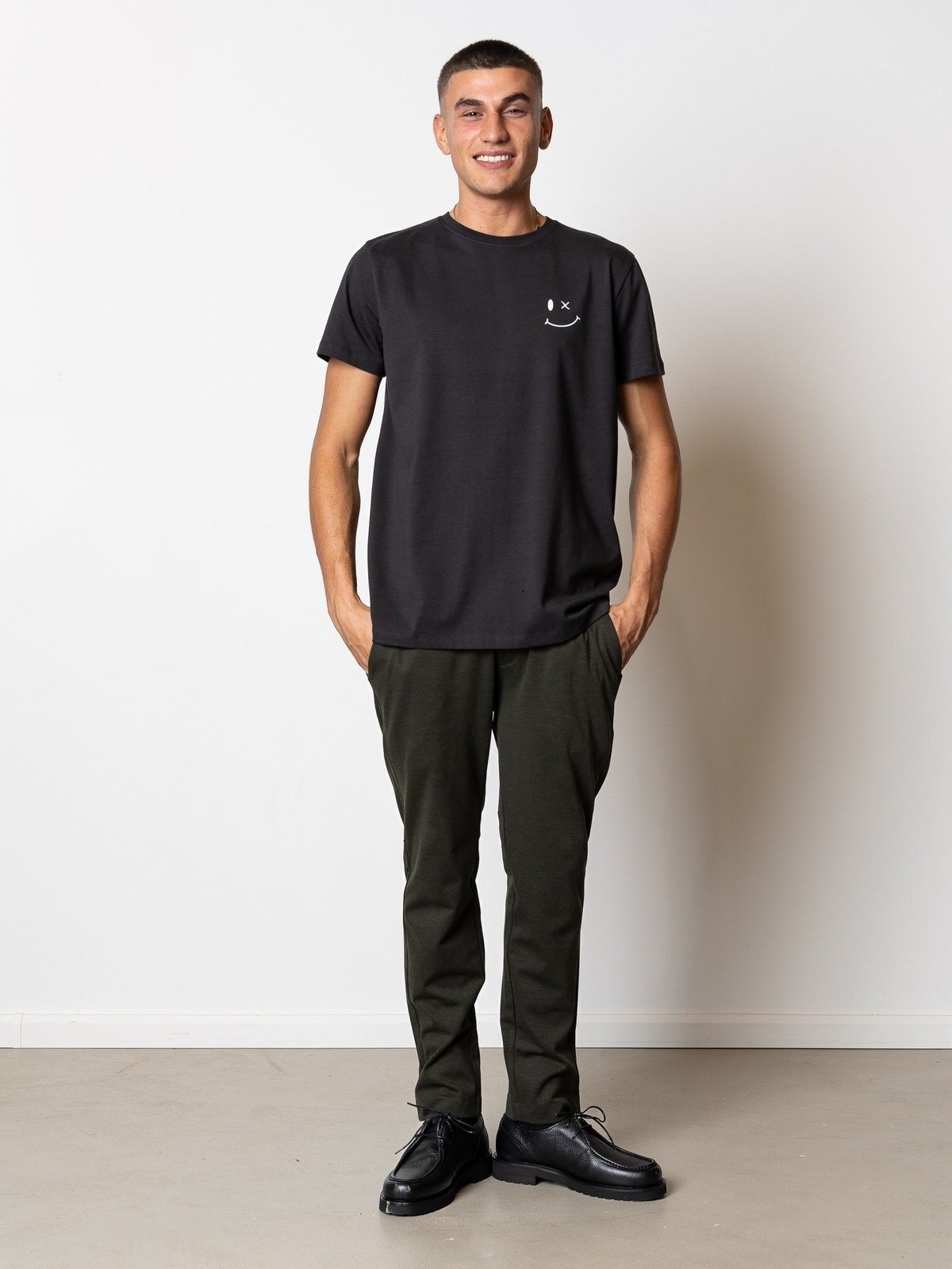 CLEAN CUT COPENHAGEN Patrick Organic Tee Black / White print