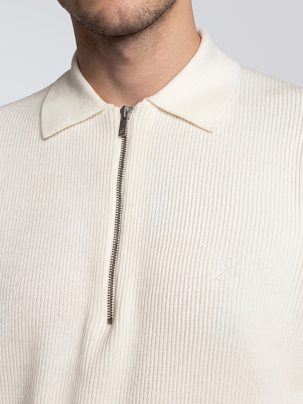 CLEAN CUT COPENHAGEN Karl Knitted Polo Ecru