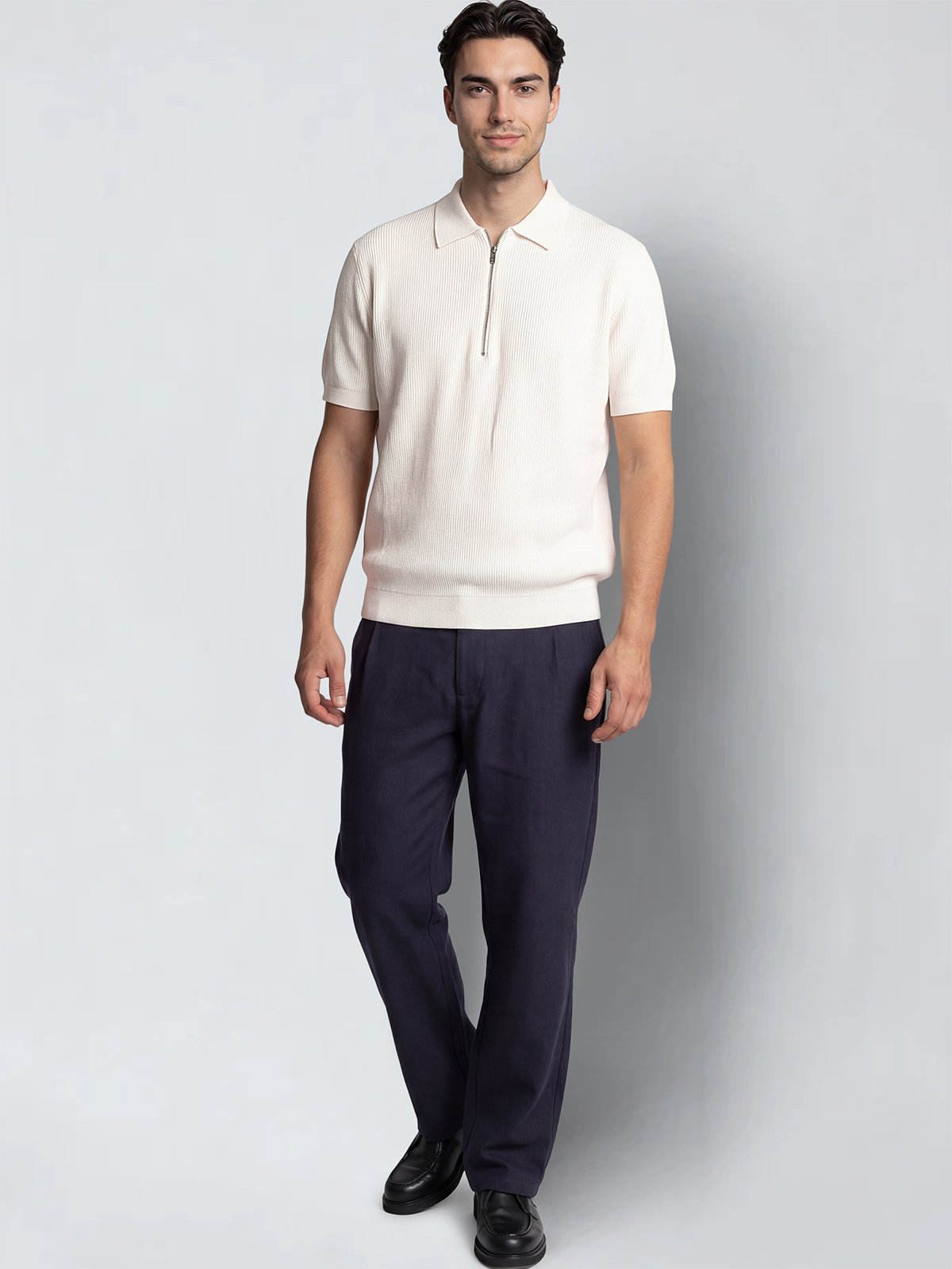 CLEAN CUT COPENHAGEN Karl Knitted Polo Ecru
