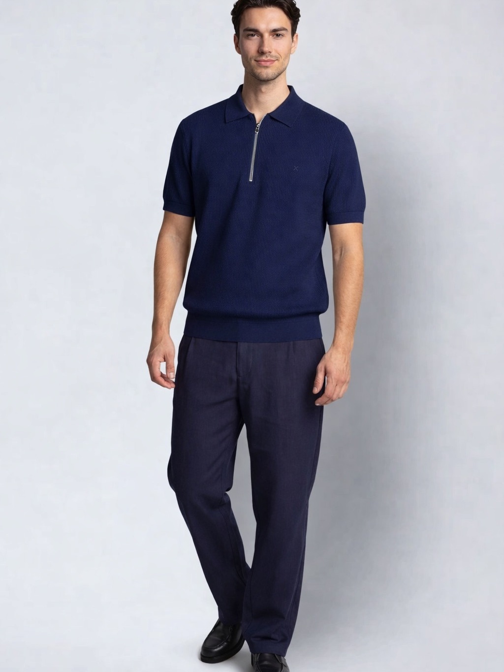 CLEAN CUT COPENHAGEN Karl Knitted Polo Navy