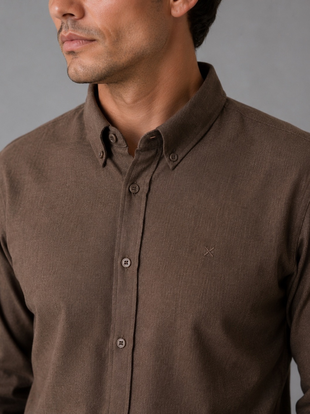 Clean Cut Copenhagen Flannel Shirt Dark brown