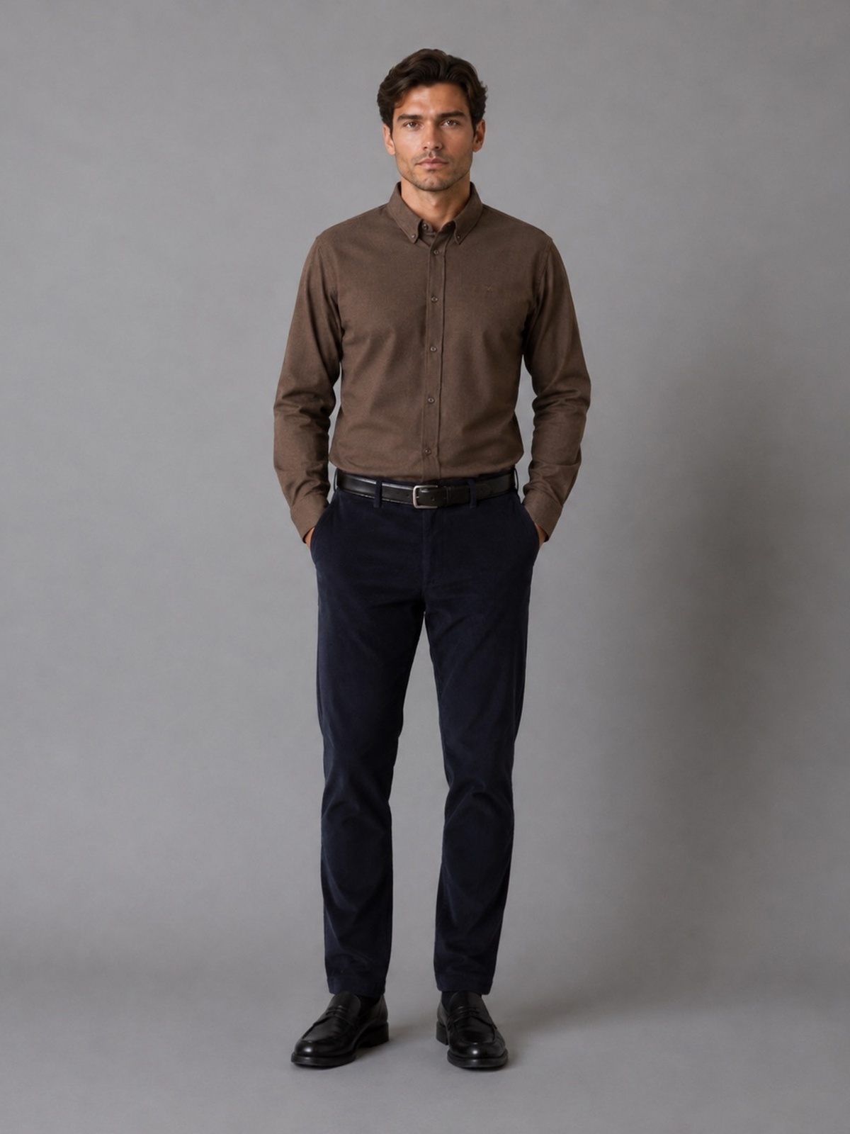Clean Cut Copenhagen Flannel Shirt Dark brown