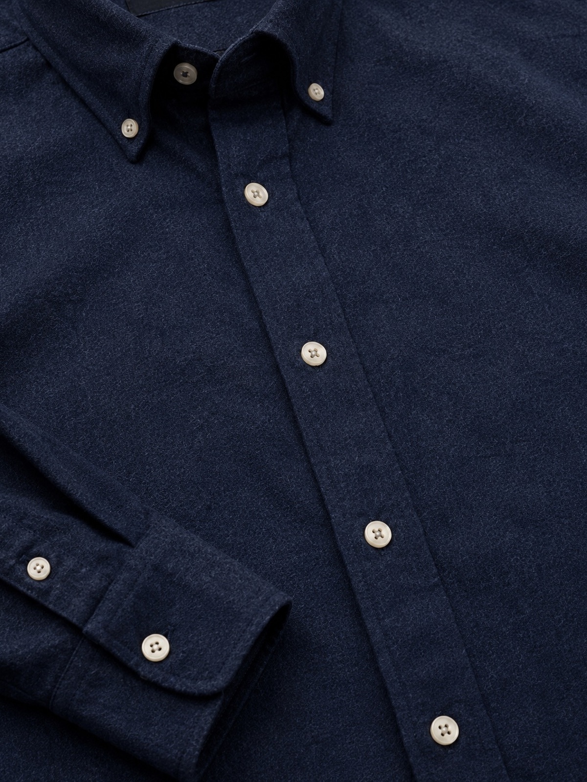 Clean Cut Copenhagen Flannel Shirt Navy melange