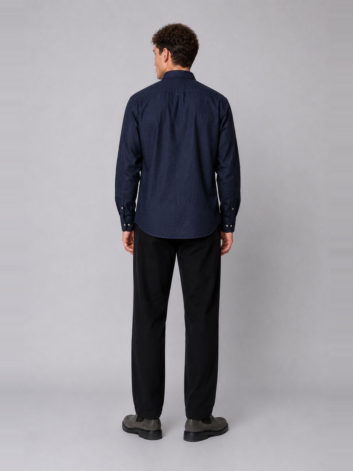 Clean Cut Copenhagen Flannel Shirt Navy melange