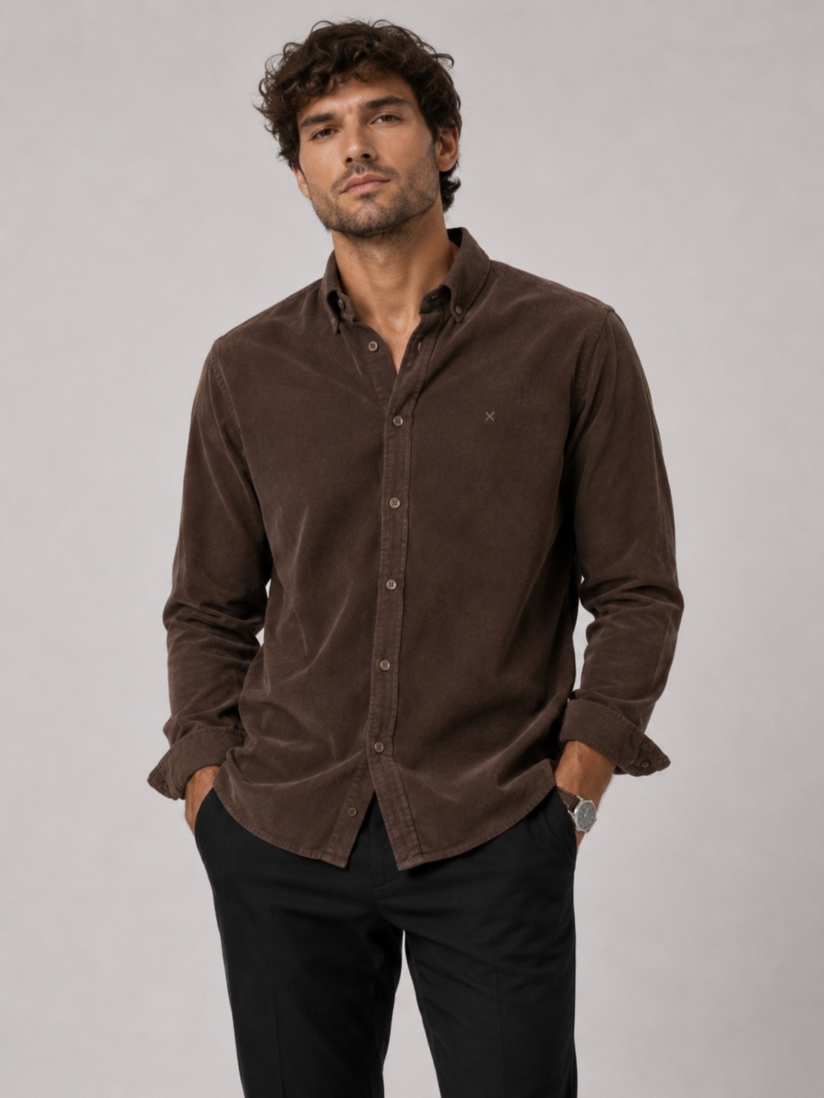 Clean Cut Copenhagen Corduroy Shirt Dark brown