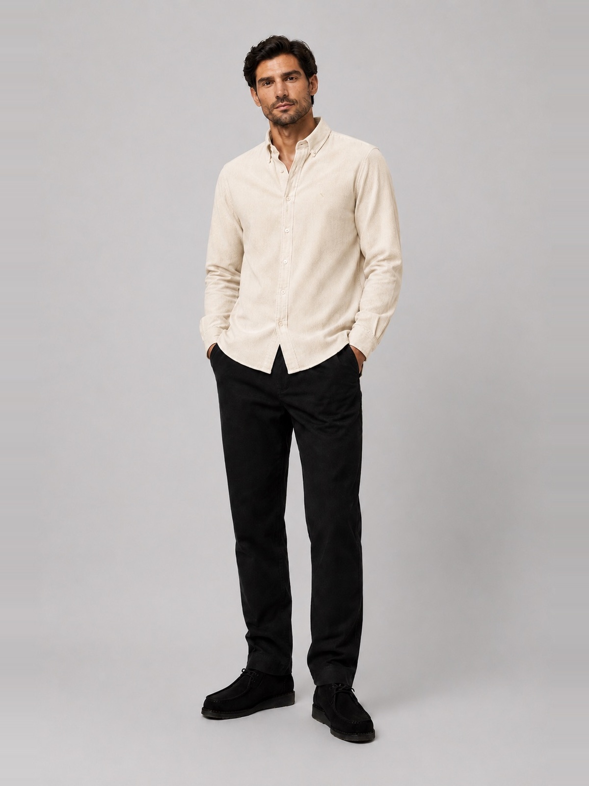 Clean Cut Copenhagen Corduroy Shirt Ecru