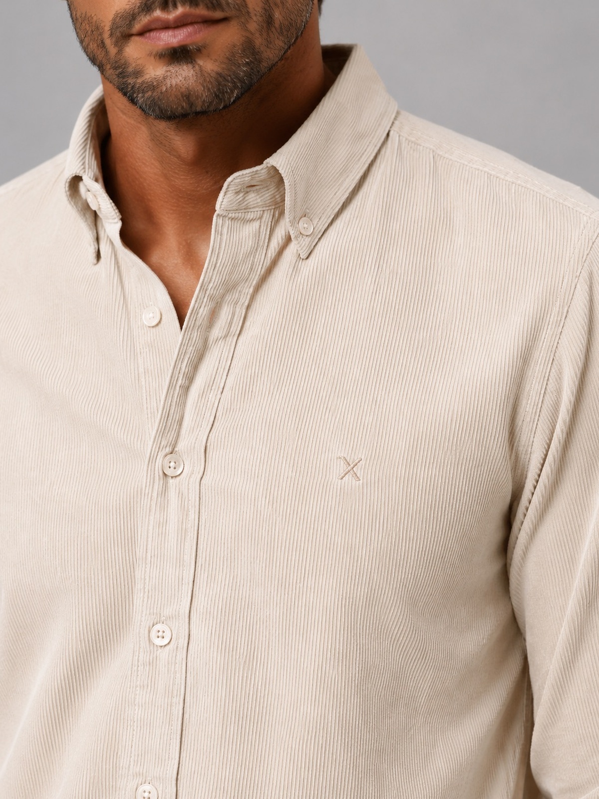 Clean Cut Copenhagen Corduroy Shirt Ecru