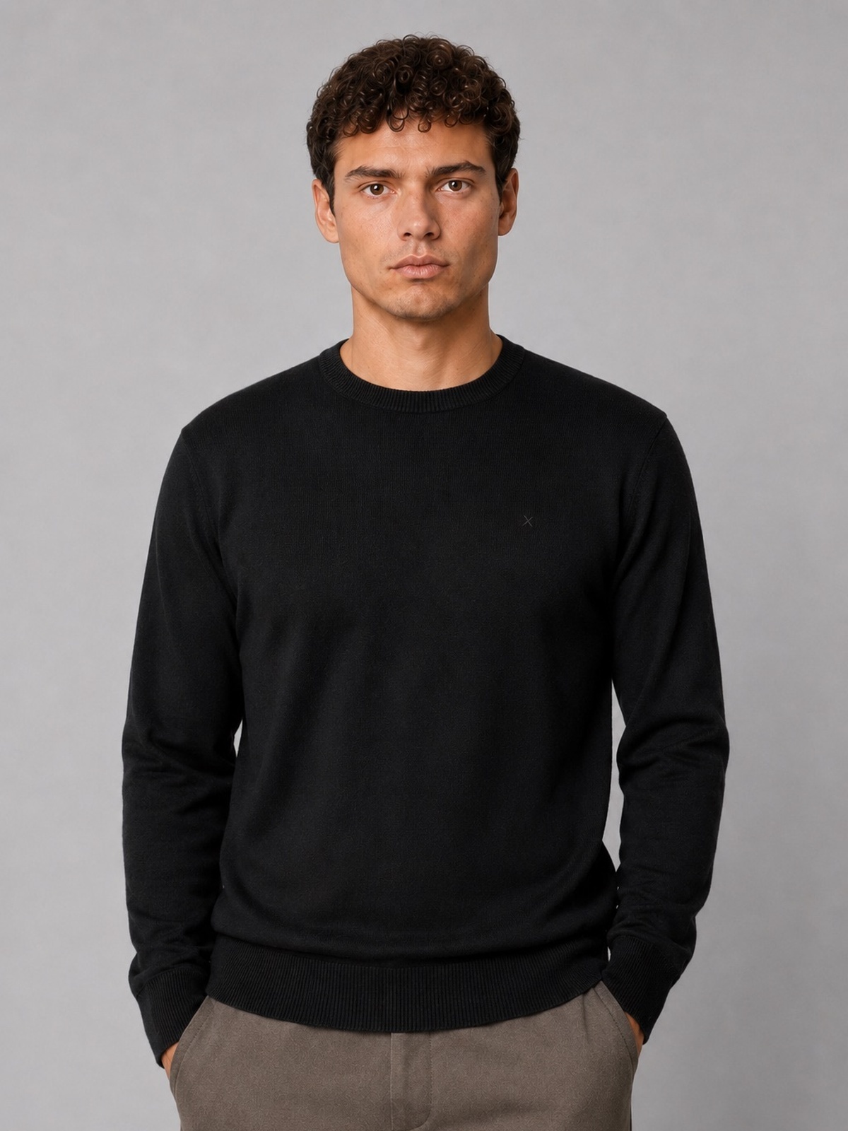 Clean Cut Copenhagen Merino Crewneck Knit Black