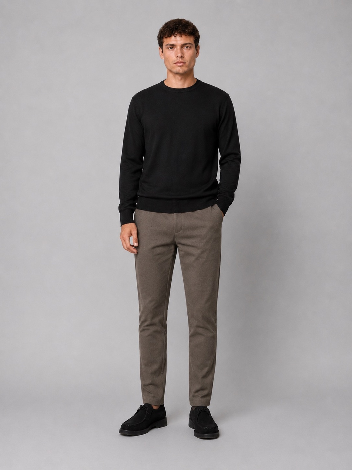 Clean Cut Copenhagen Merino Crewneck Knit Black