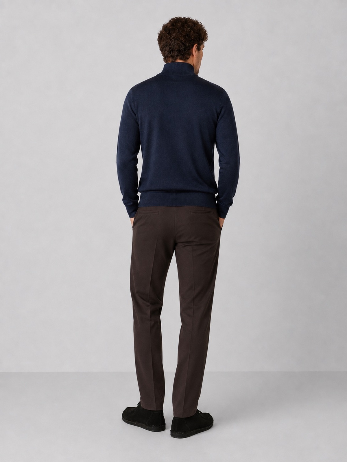 Clean Cut Copenhagen Merino Half-Zip Knit Navy