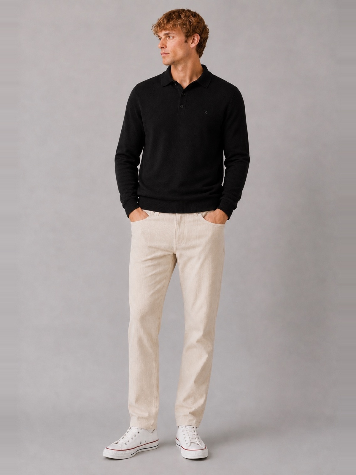 Clean Cut Copenhagen Merino Polo Knit Black