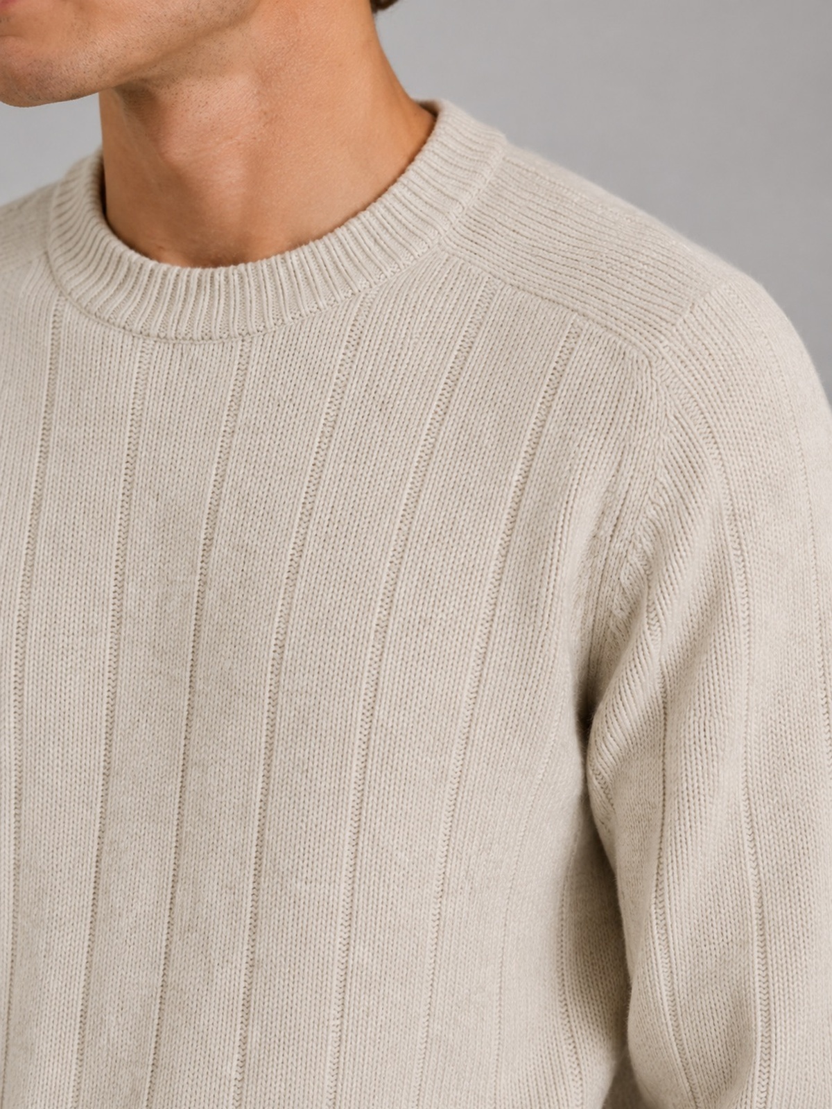 Clean Cut Copenhagen Bertil Cashmere Knit Ecru melange