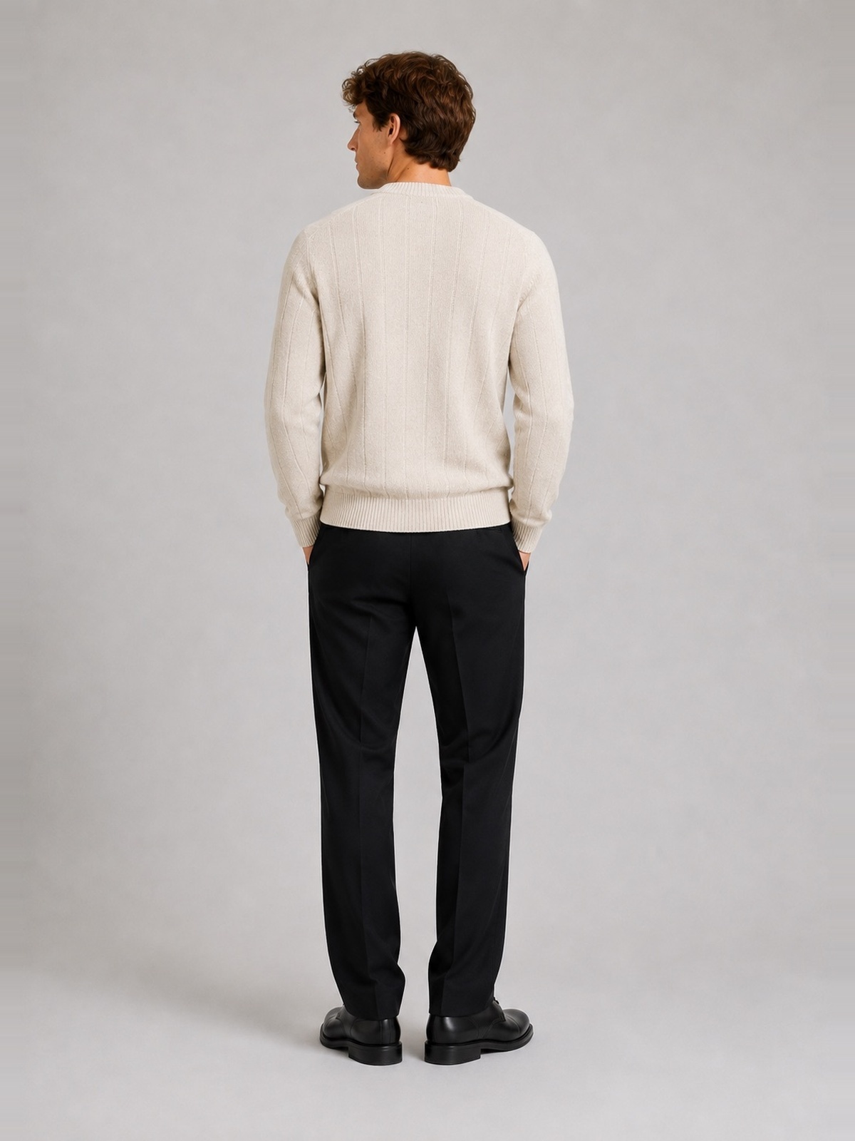 Clean Cut Copenhagen Bertil Cashmere Knit Ecru melange