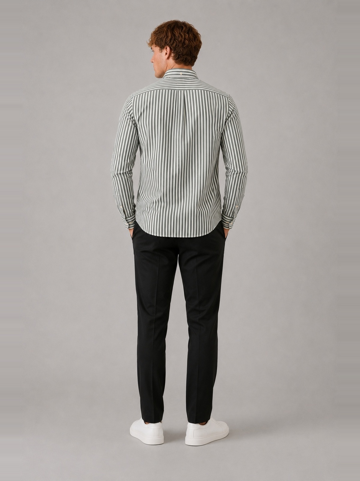 Clean Cut Copenhagen Oxford Big Striped Shirt Green