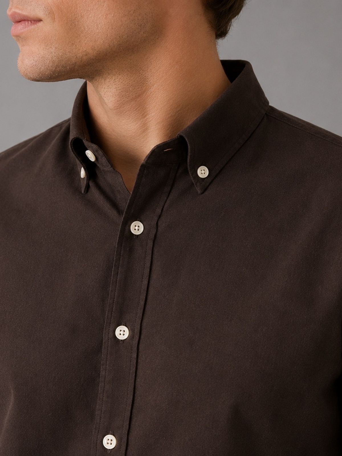 Clean Cut Copenhagen Oxford Shirt Dark brown