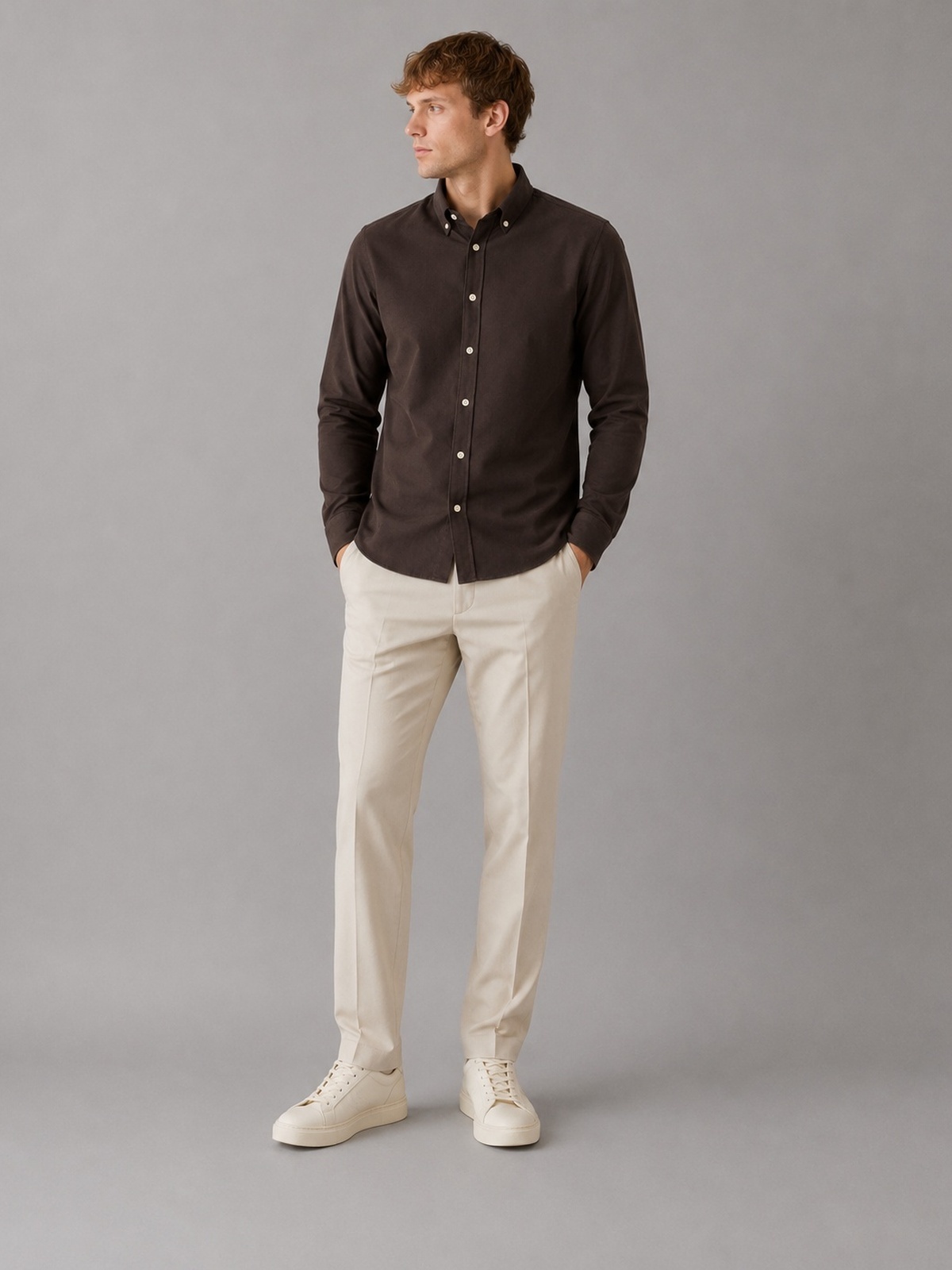 Clean Cut Copenhagen Oxford Shirt Dark brown