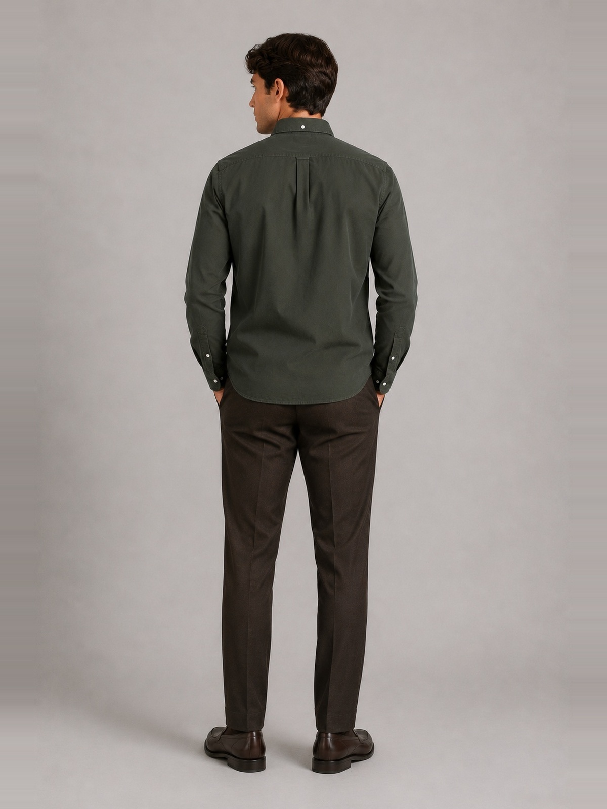 Clean Cut Copenhagen Oxford Shirt Dark forest