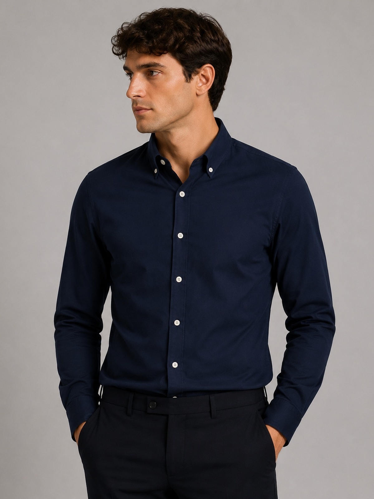 Clean Cut Copenhagen Oxford Shirt Dark navy