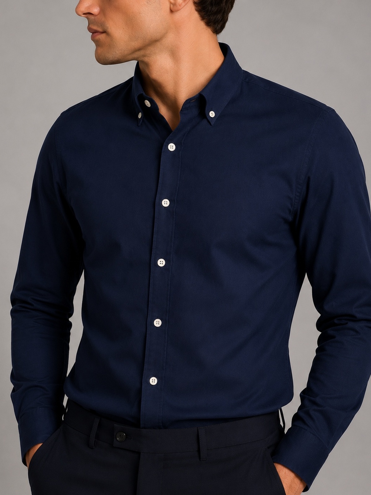 Clean Cut Copenhagen Oxford Shirt Dark navy