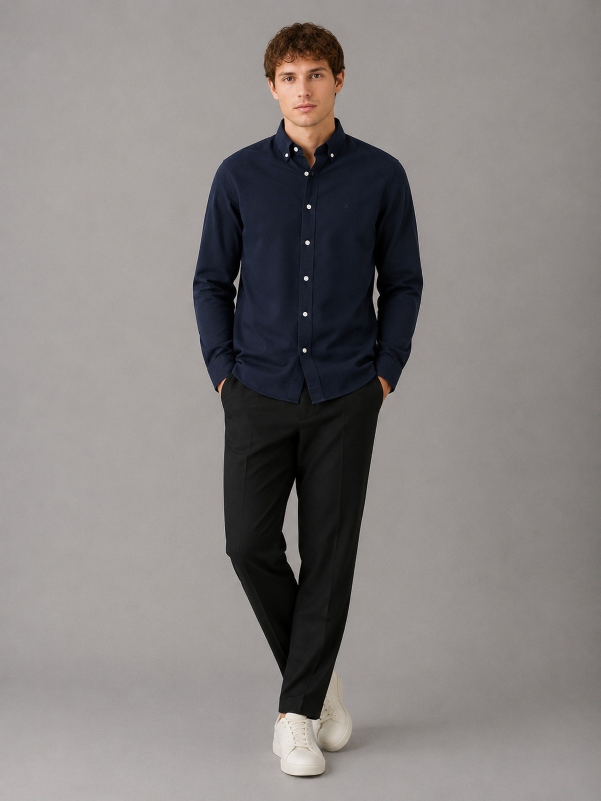 Clean Cut Copenhagen Oxford Shirt Dark navy
