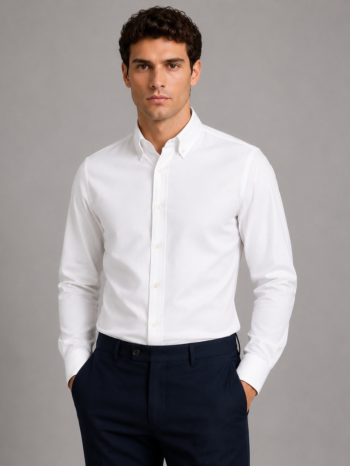 Clean Cut Copenhagen Oxford Shirt White