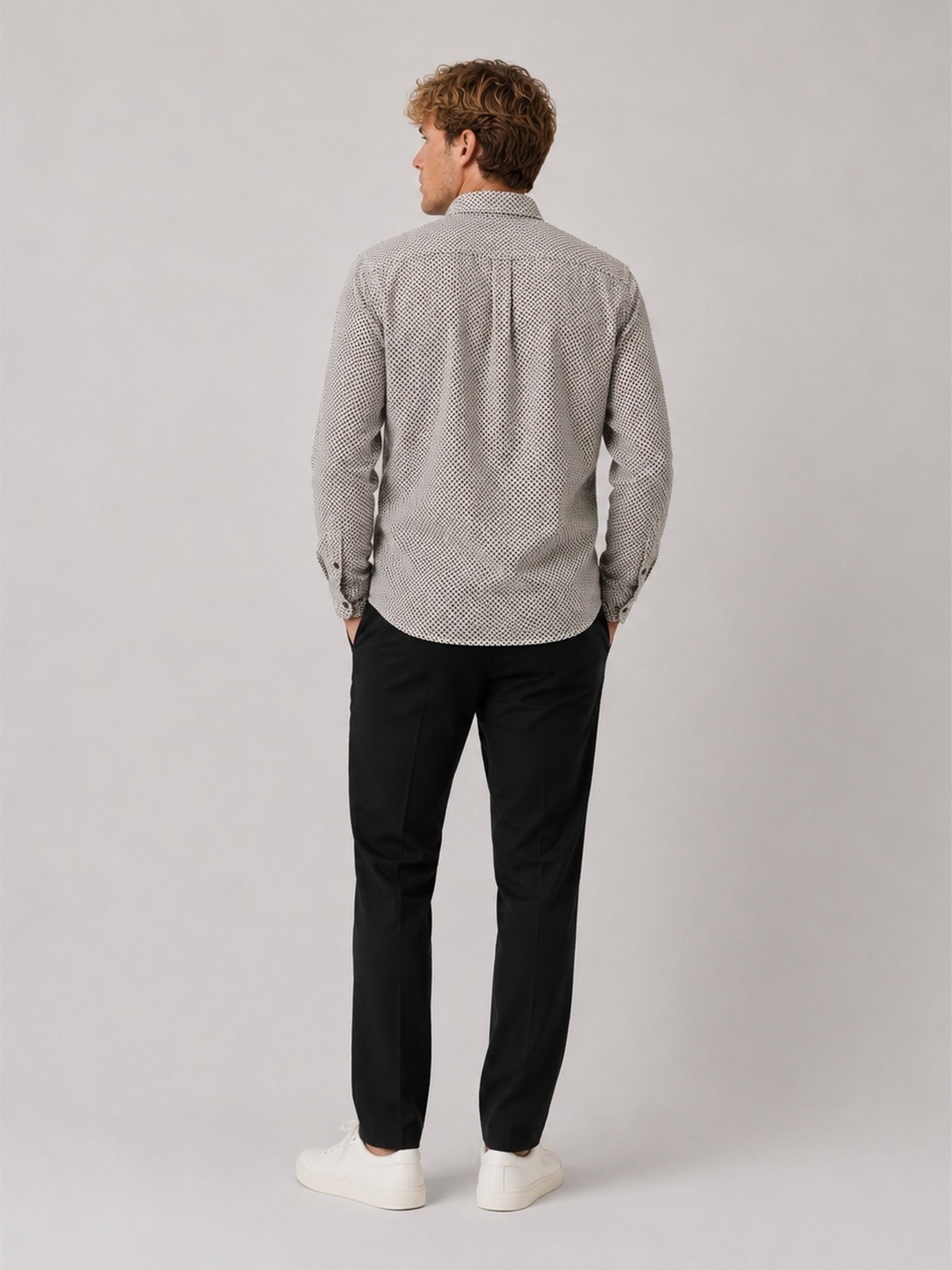 Clean Cut Copenhagen AOP Flannel Shirt Ecru/brown