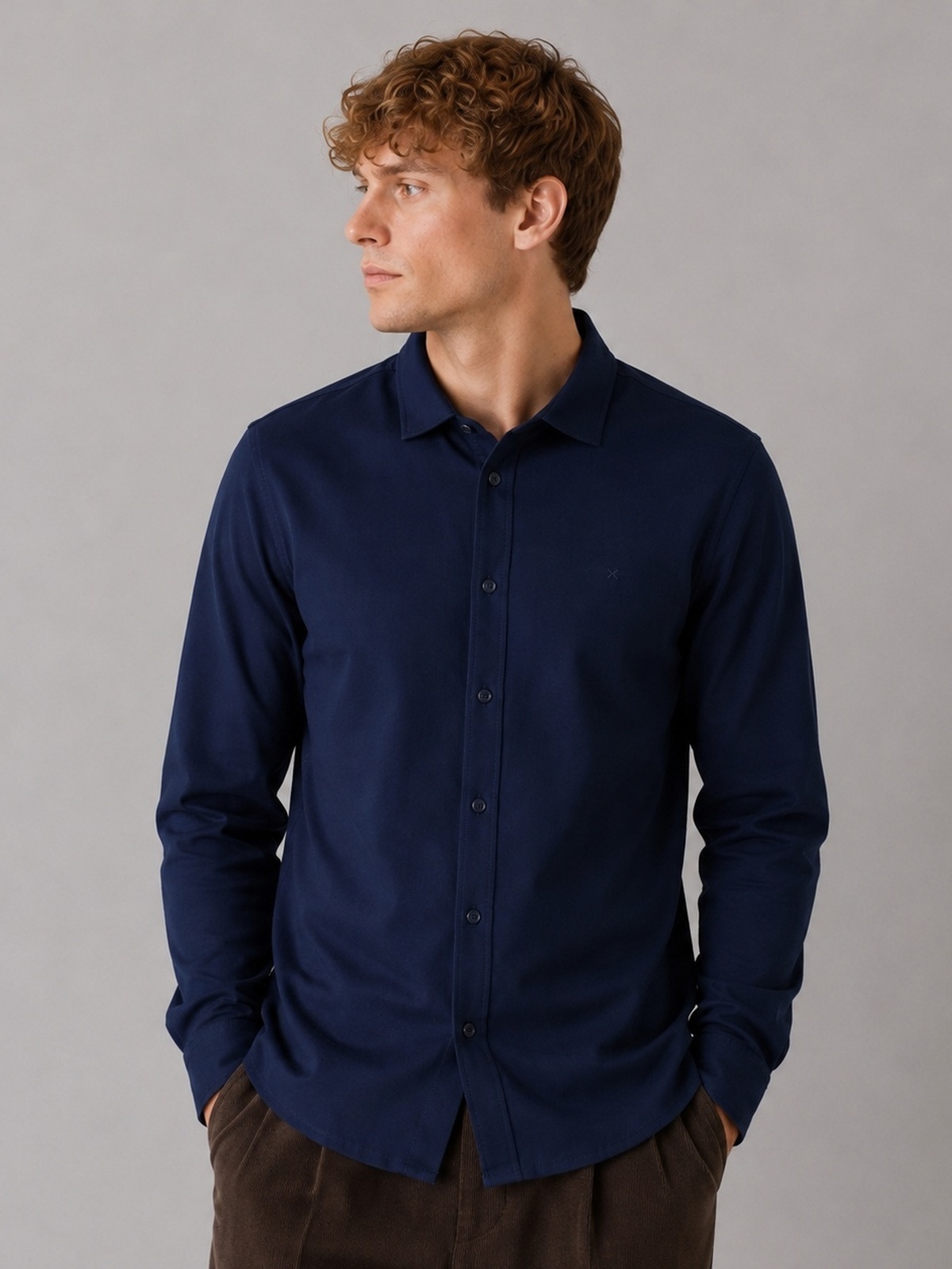 Clean Cut Copenhagen Emil Stretch Shirt Navy