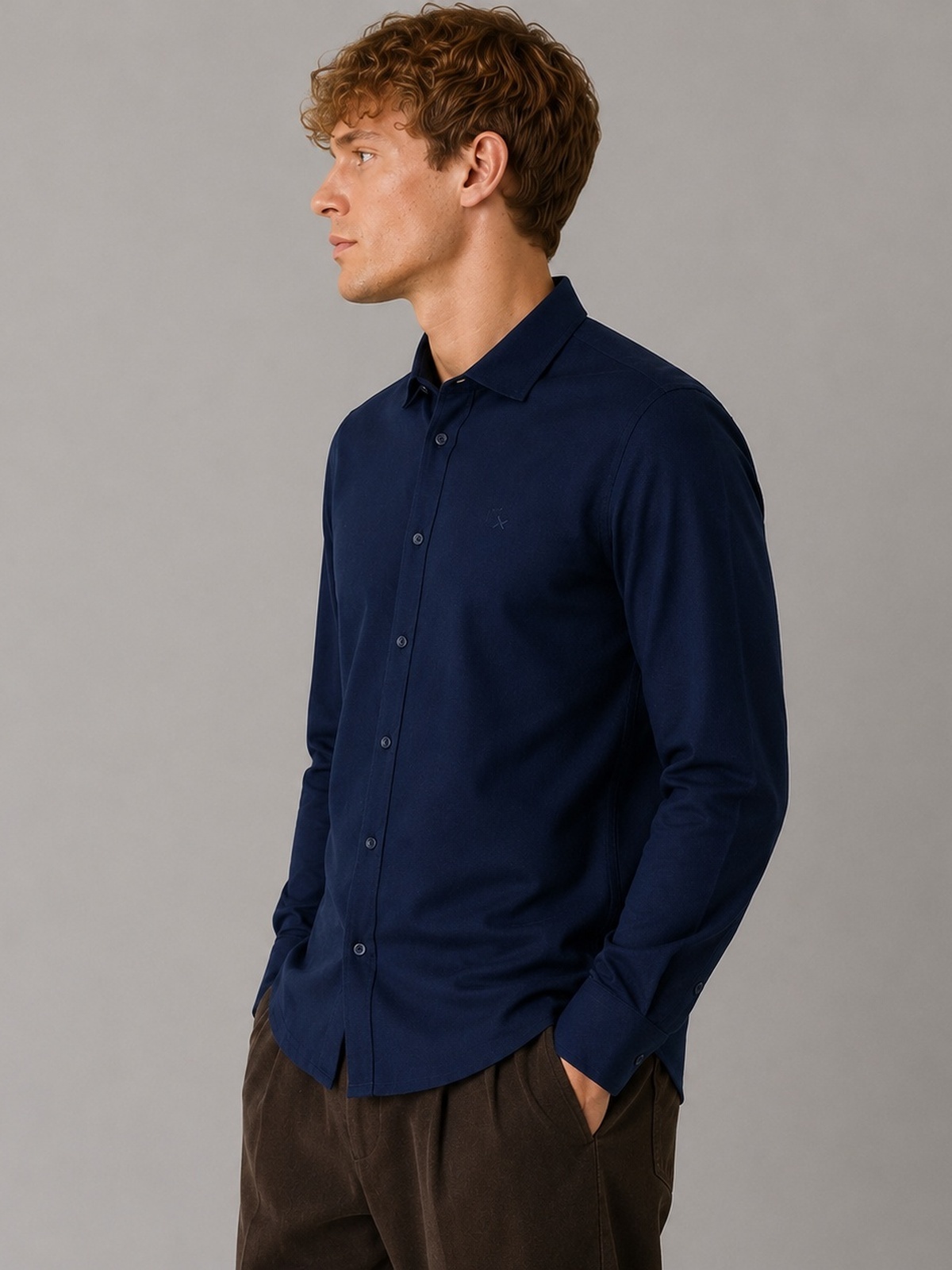 Clean Cut Copenhagen Emil Stretch Shirt Navy
