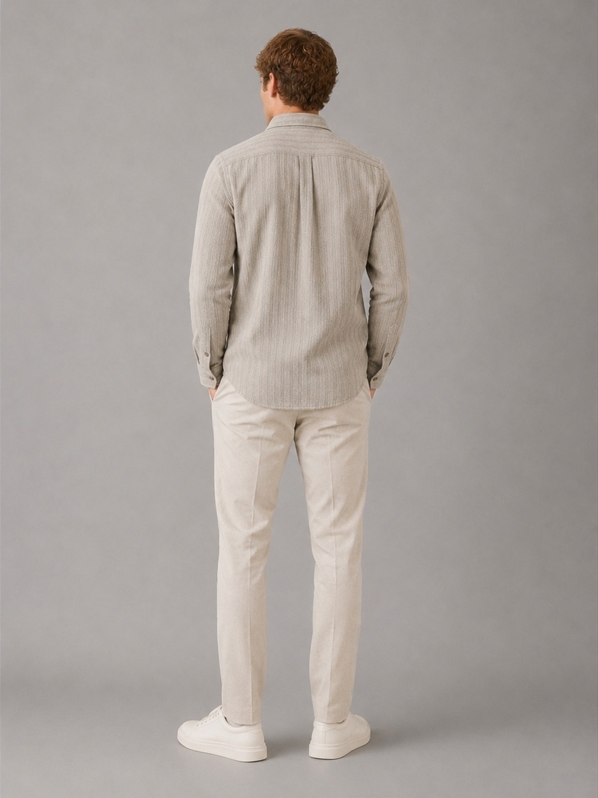 Clean Cut Copenhagen Herringbone Shirt Grey melange