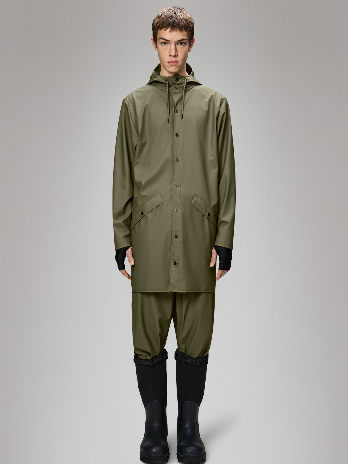 Rains Long Jacket Marsh